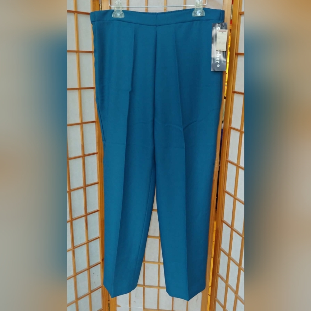 NWT VTG Womens Blue Teal Trousers Sz 14 Pants from Montgomery Ward Zephyr